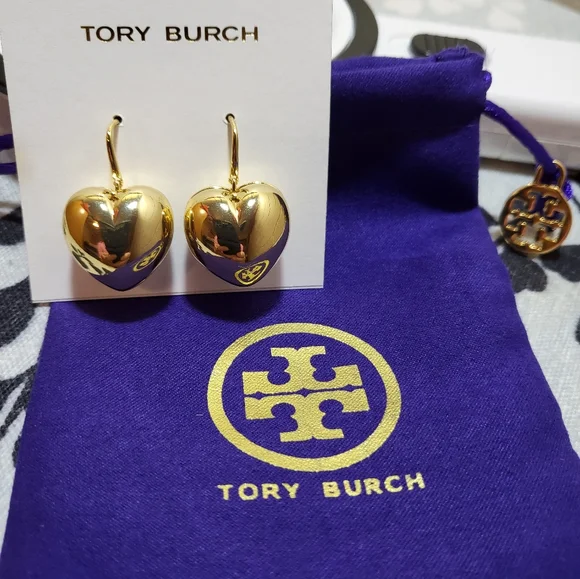 *** SOLD OUT *** Tory Burch Heart Locket Earrings - Picture 4 of 8